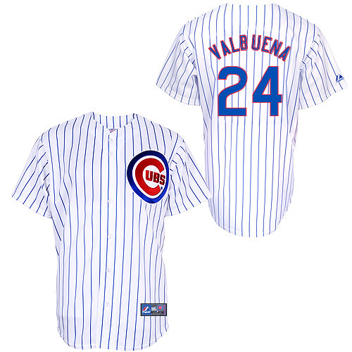Luis Valbuena #24 mlb Jersey-Chicago Cubs Women's Authentic Home White Cool Base Baseball Jersey